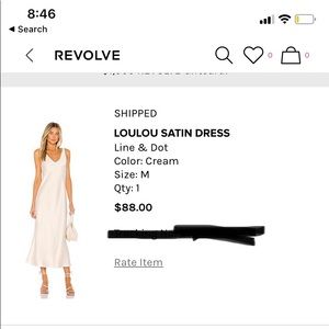 Satin cream dress